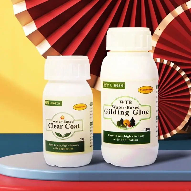 

Gilding Adhesive Safe Gold Leaf Adhesive 70ml Gilding for Gold Foil Silver Foil Copper Foil Surface for Protection