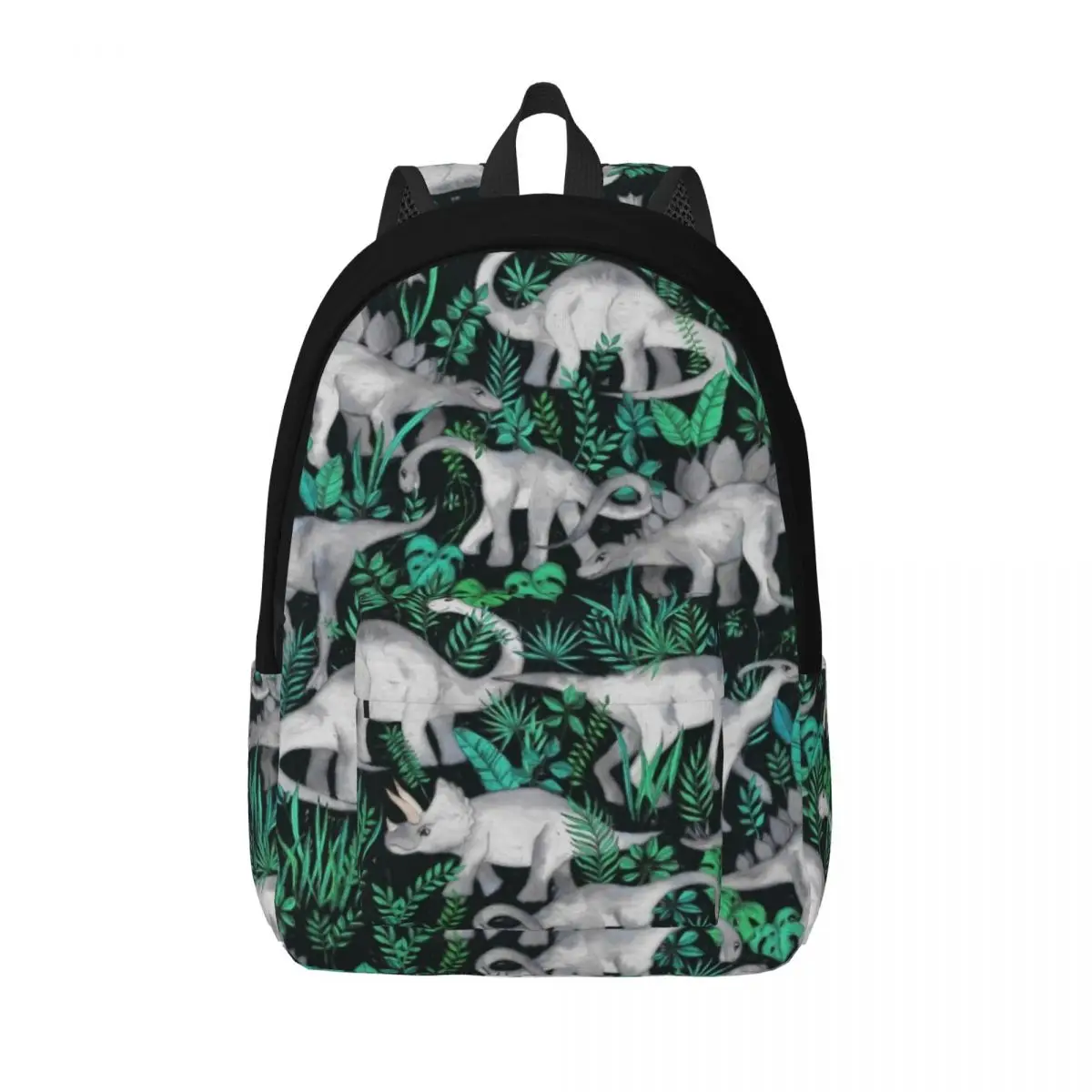 Mochila Dinosaur Jungle para homens e mulheres, Mochila para estudante do ensino fundamental médio, Mochila tropical, Outdoor