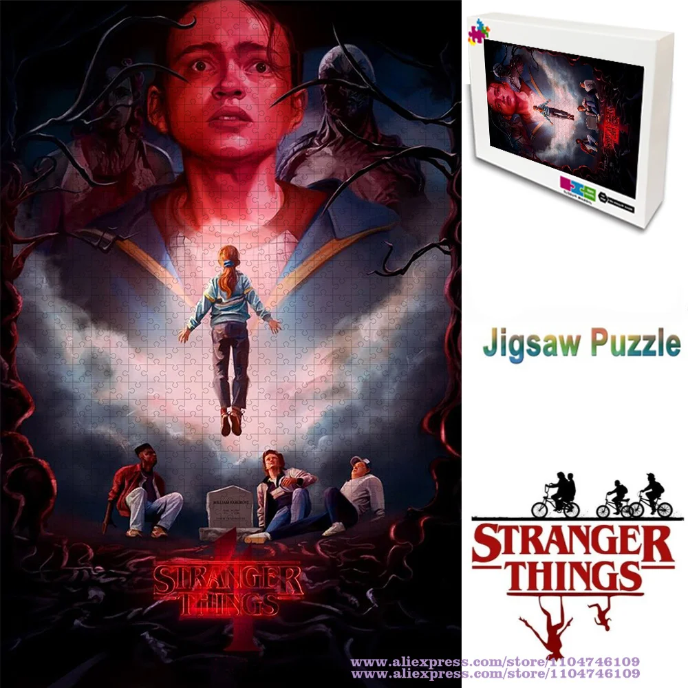 

Stranger Things Puzzle Jigsaw 108/200/300/500/1000/1500Pcs Intelligence Puzzles Unisex Unique Christmas/birthday Gifts