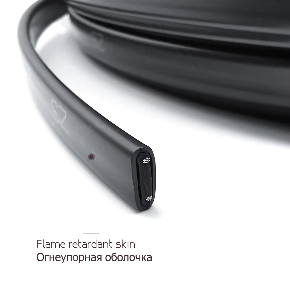 DXW-8 100M Self‑regulating cable 8 mm flame retardant pipe heating tape long‐length cuttable self‑limiting freeze protection