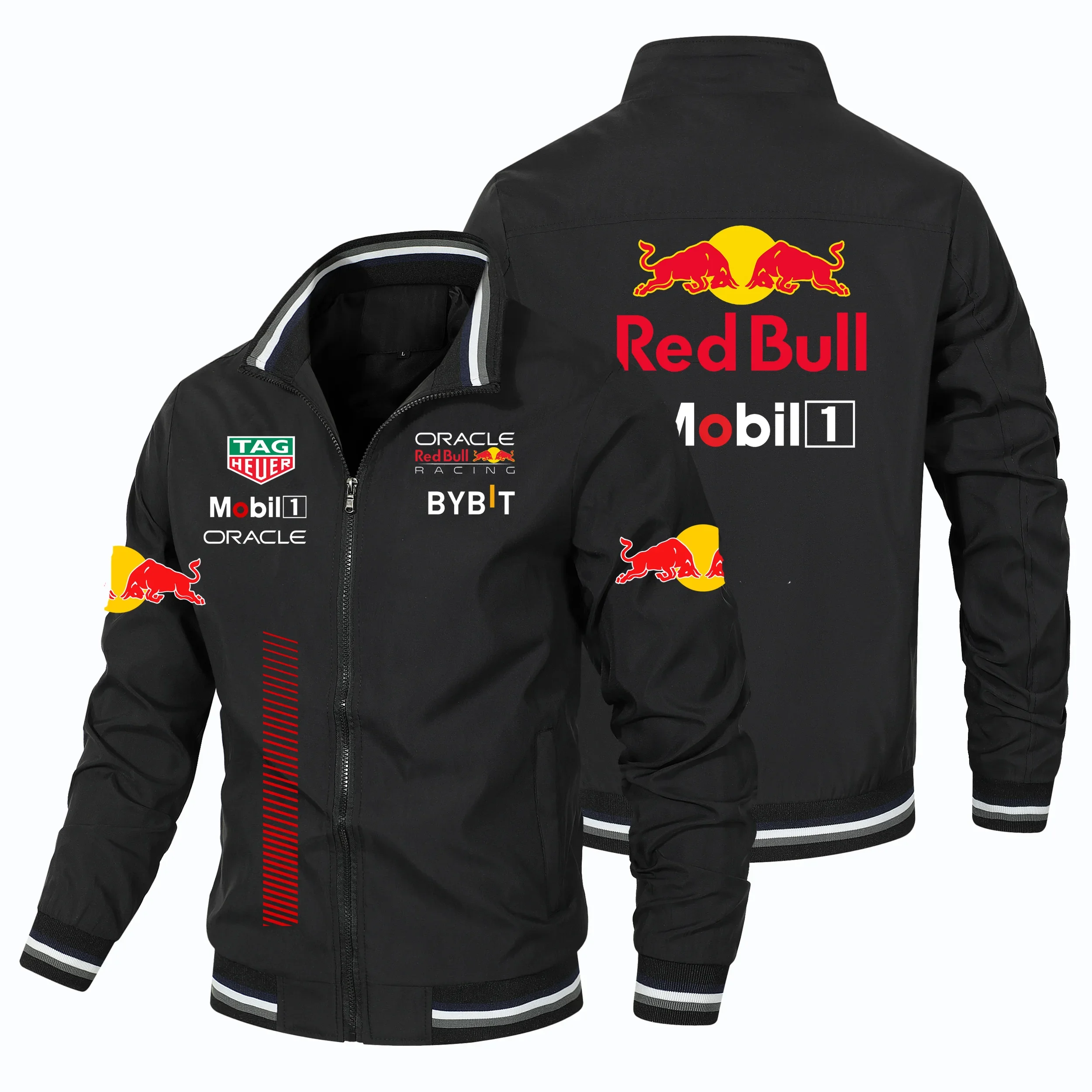 New Red Bull Off-road Motorcycle Riding Suit Windproof and Warm Jacket Spring and Autumn Men's Red Bull Fashionable Riding Suit