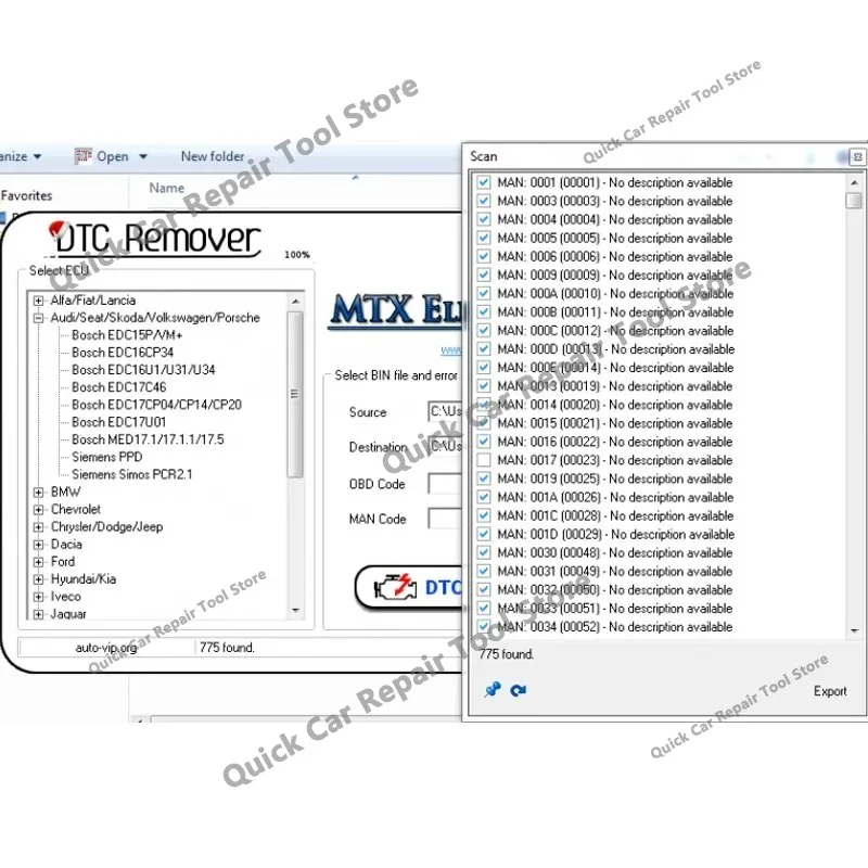 Picture 7: XDecoder 10.3 OBD2 Scanner Software & DTC Remover 1.8.5.0 DTC OFF Delete Software Disable Error Off DTC Remover for Many Laptops