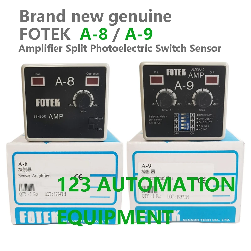 Authentic New FOTEK A-8 A-9 Amplifier Split Photoelectric Switch Sensor Controller