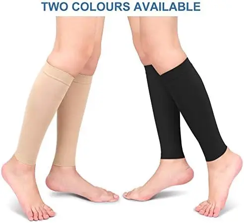 20-30mmHg Calf Compression Sleeves Footless Compressed Socks for Varicose Veins Shin Splints Maternity Cycling Running Women Men