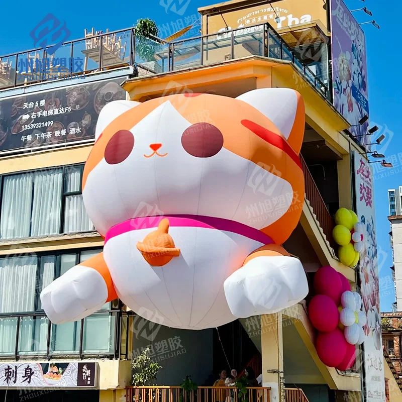 Lindo animal inflable del animal doméstico del gato de la suerte de la Navidad para la decoración del festival
