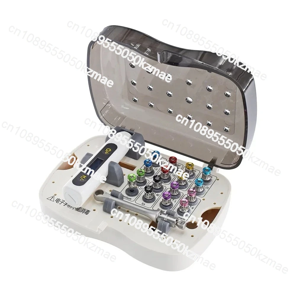 

DEASIN Dental Torque Wrench - Electric Implant Torque Driver with 16Pcs Color-Coded Screwdrivers, Ratchet Mechanism