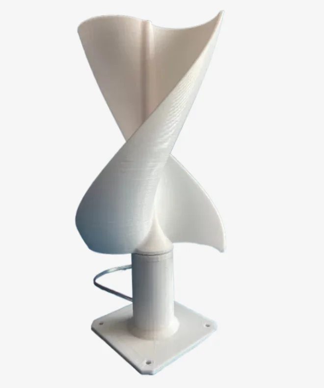 DIY spiral wind turbine model, breeze start, experimental technology small production wind power lamp