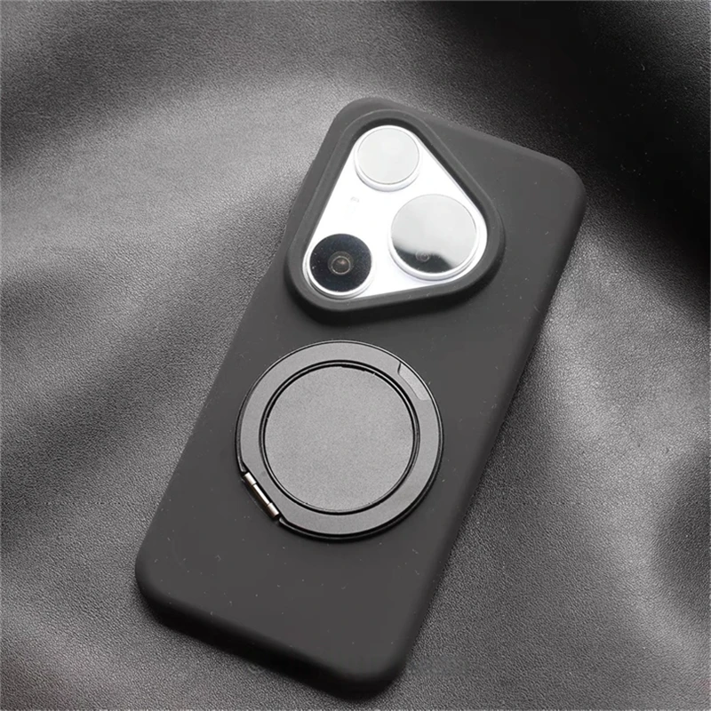 

Чехол для Huawei Pura 80 Ultra Pura70 Pro Plus с магнитным держателем, силиконовый удобный чехол, встроенный флокированный защитный чехол