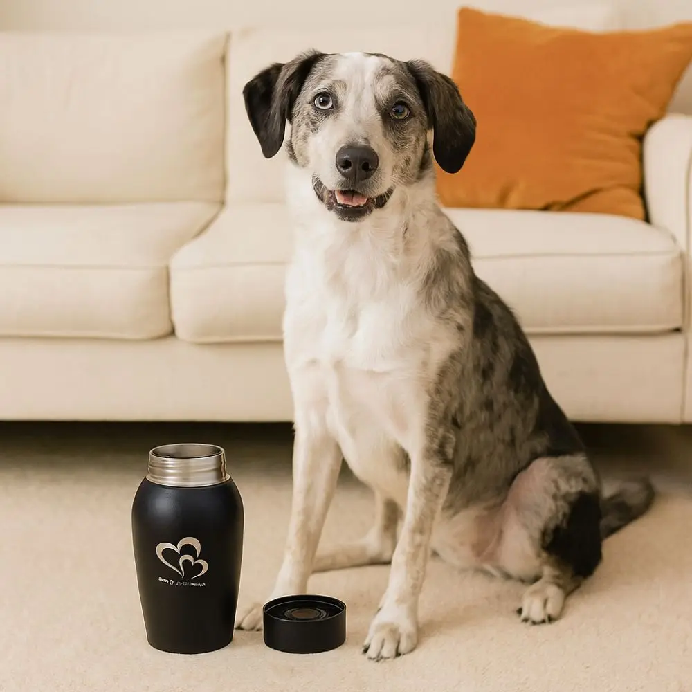 

Stainless Steel Pet Memorials Urn Sealed Heart Pattern Pet Ash Holder with Lid Waterproof Cat Cremation Urns Funeral Supplies