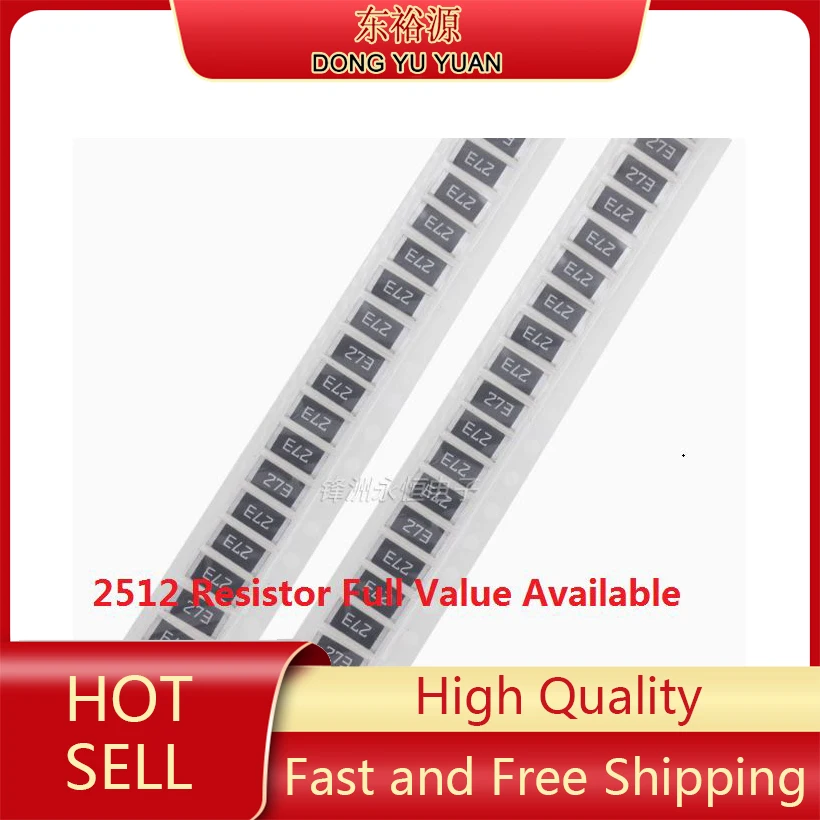 Envío Gratis 100 unids/lote 2512 0R-1M R001 R010 R100 R020 1R 10R 100R 1K 10K 100K 1M Ohm resistencia de Chip Smd 5%