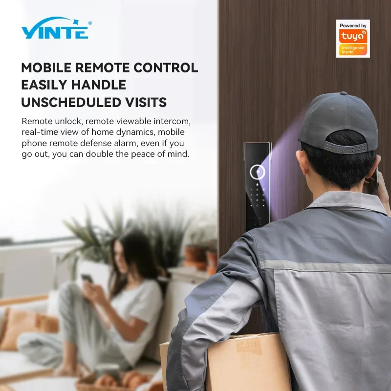 High quality Fully Automatic Video Intercom Face Recognition Smart Door Lock With Camera Digital Keyless Smart Digital lock