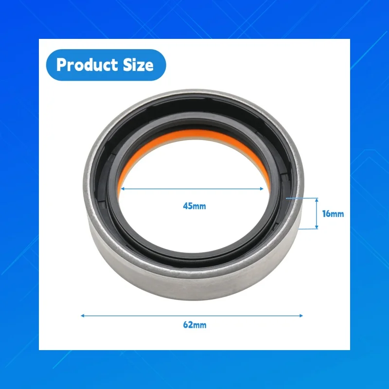 

DMHUI high-quality tractor oil seals, Size 45x62x16 mm, COMBI SF1 , NBR + PU+PU materials, suitable for Corteco12012566B AA04507