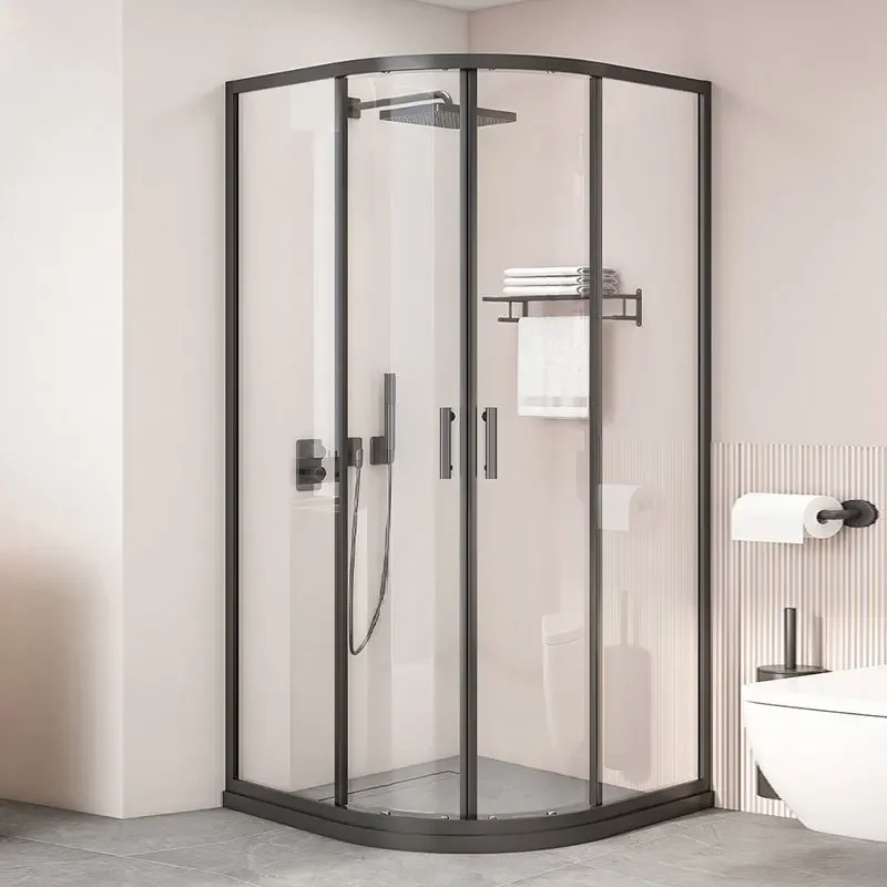 Shower room special-shaped partition all-aluminum furniture whole house customization black gray white simple atmosphere special