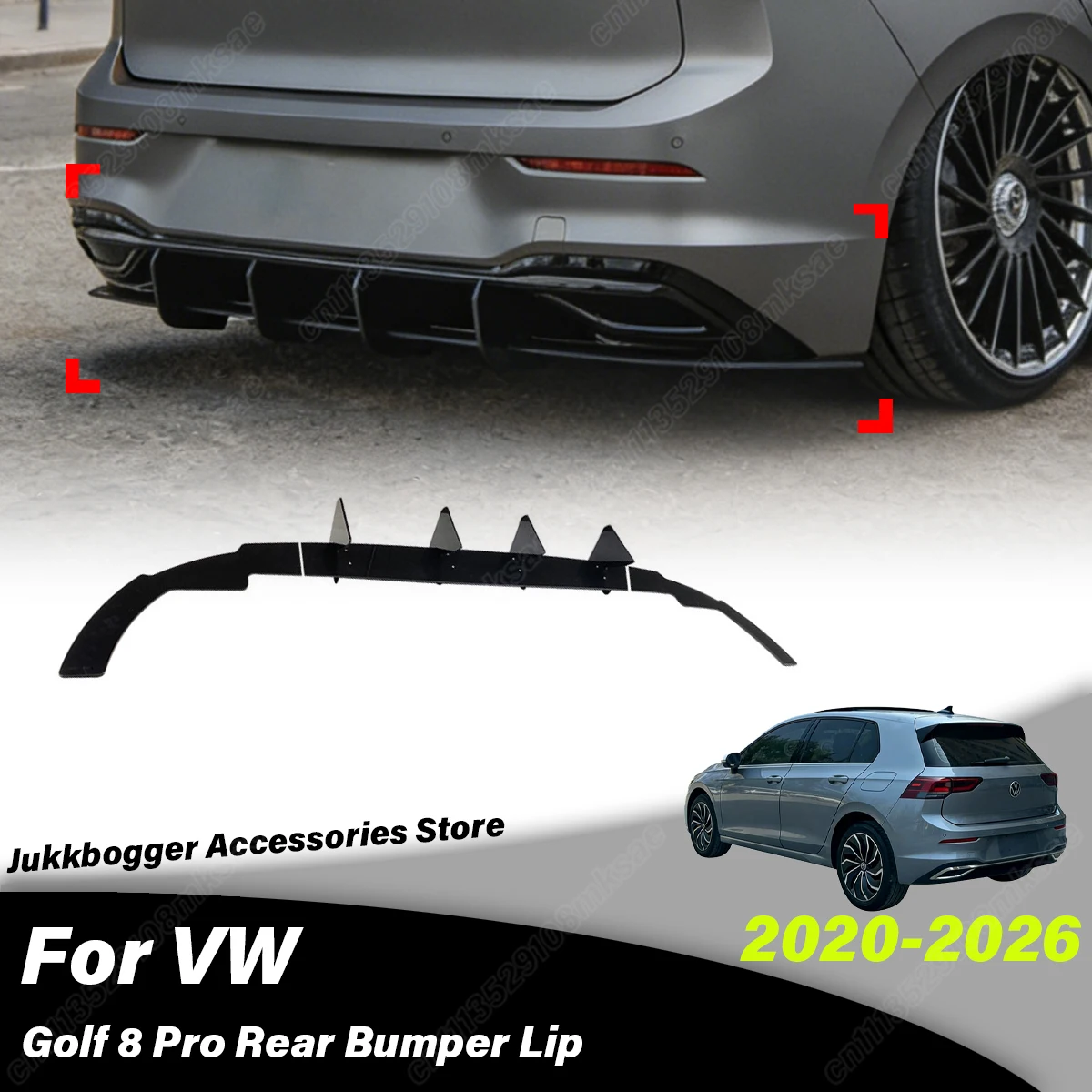 

Для Volkswagen Golf 8 Pro 2020-2026: Накладка-спойлер на задний бампер, модификация, декоративный обвес