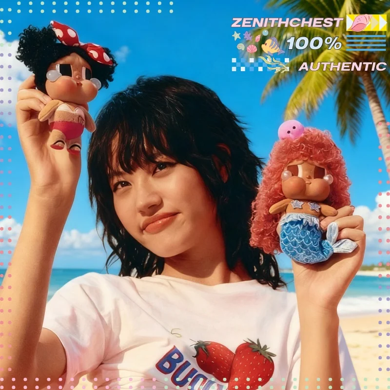 สินค้าพร้อมส่ง POP MART Crybaby Vacation Mode On Series ตุ๊กตาไวนิลแบบกล่องสุ่ม จี้ห้อยพวงกุญแจสุดน่ารัก ฟิกเกอร์สำหรับตกแต่งบ้านและออฟฟิศ