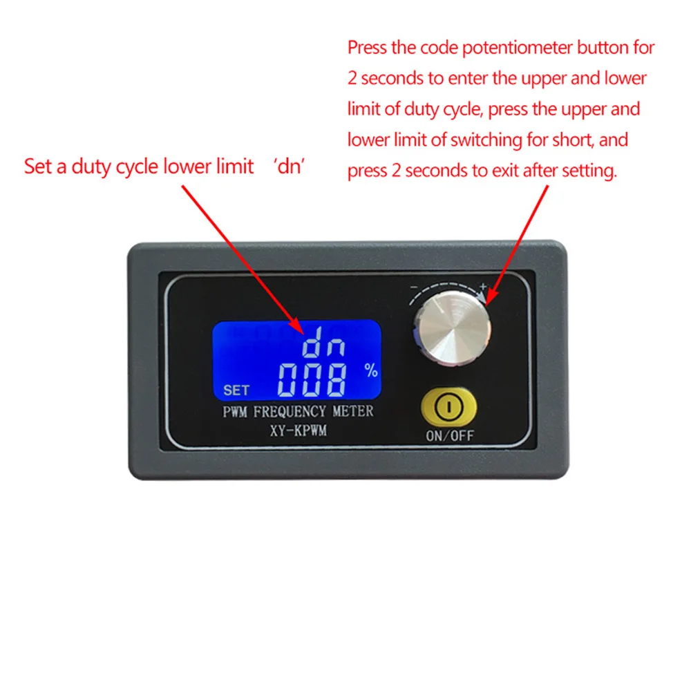 Imagem -04 - Pwm Pulso Frequência Ajustável Duty Ciclo Onda Quadrada Módulo 1hz15khz Onda Retangular Gerador de Sinal com Display Lcd