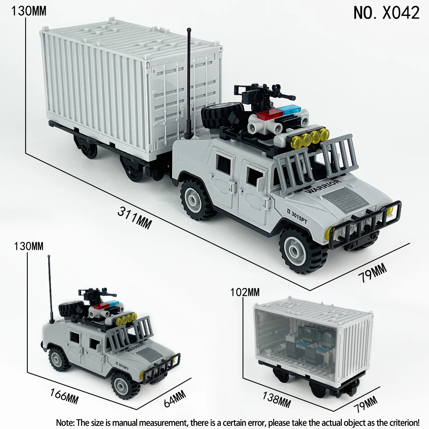 Swat Police Emergency command vehicle model Blokken container Gepantserd voertuig bouwsteen Bakstenen speelgoed voor jongens kinderen