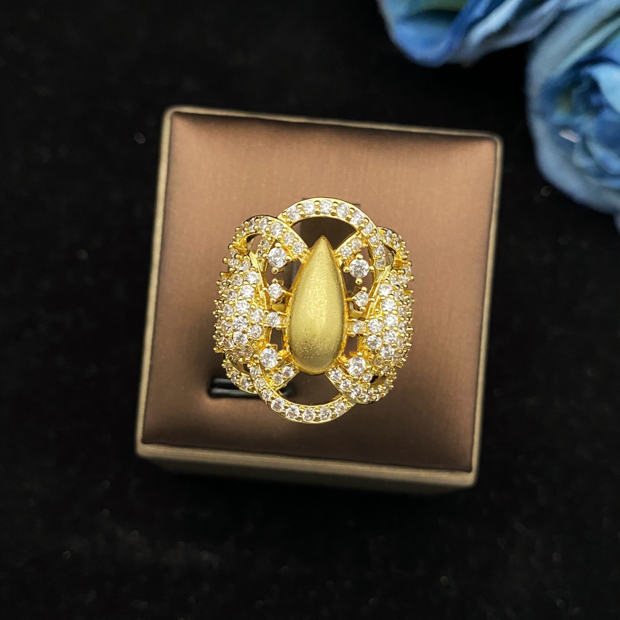 JRH Bridal 4 قطع مجموعة الزركون قلادة أقراط سوار خاتم مجوهرات الزفاف هدية للنساء العروس الفاخرة #5