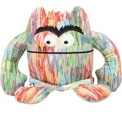 Emothional Monster Plush Toys Big Mouth Demon Stuffed Anime Plushie Colorful Dolls for Birthday Halloween Party Gifts