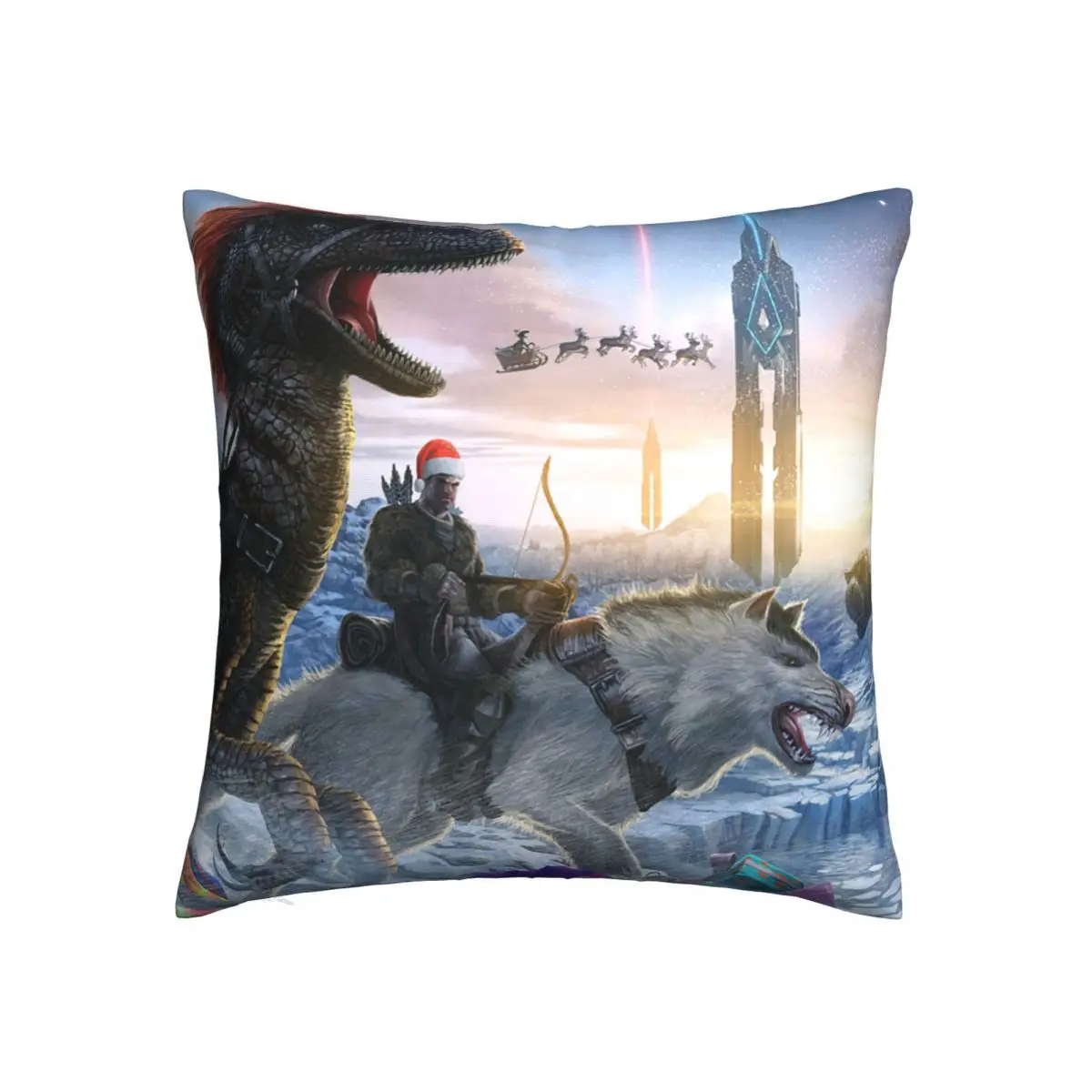 Christmas ARK Survival Evolved Wallpaper Pillowcase Polyester Cushion Cover Decor game Pillow Case Cover Home Zippered 40*40cm