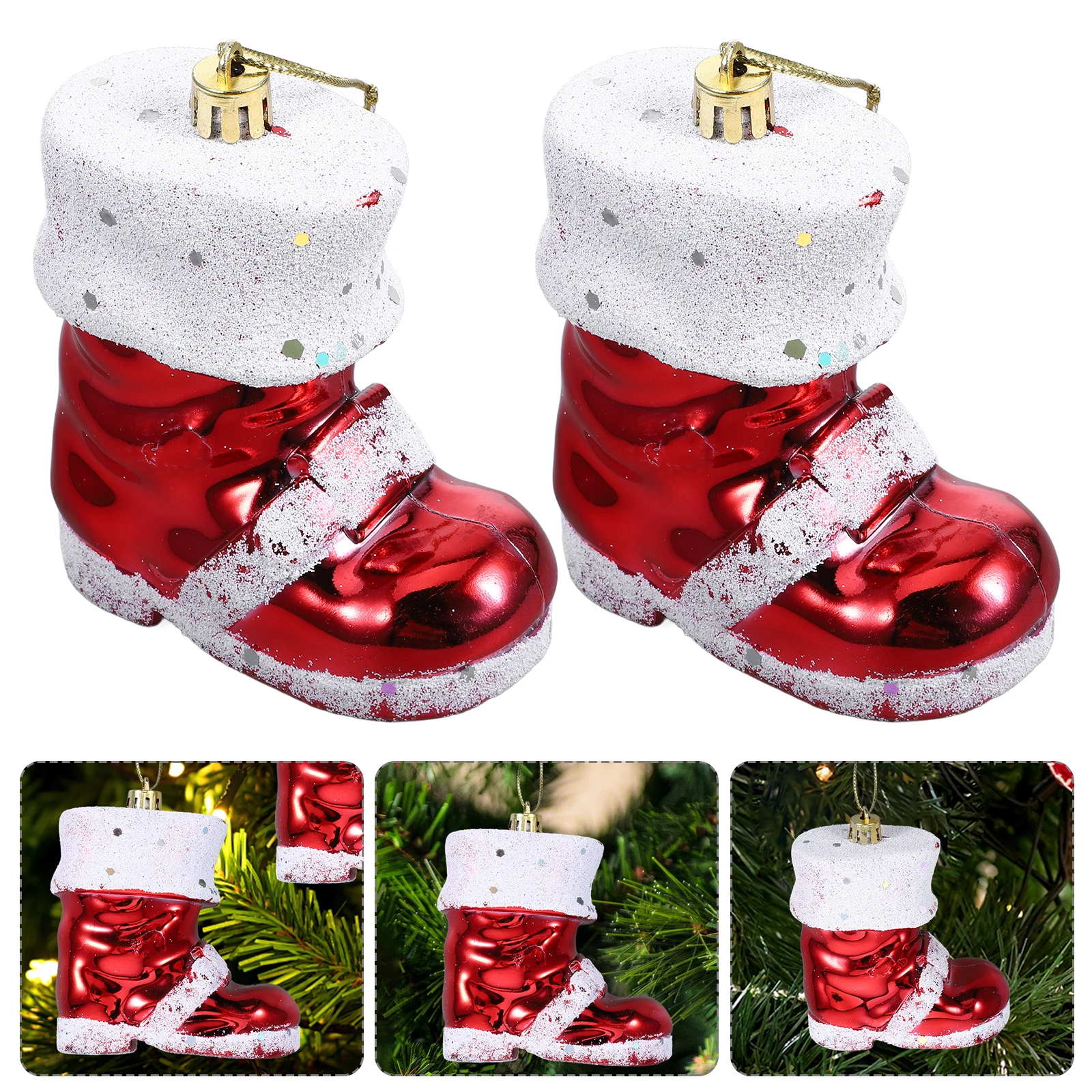 

3Pcs Christmas Tree Hanging Ornaments Plastic Xmas Party Decor Christmas Hanging Decoration Xmas Ornaments Party Props