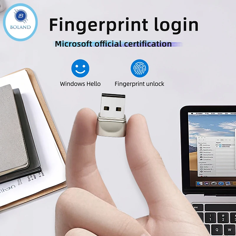 

Mini Biometric Fingerprint Login Lock Windows 10 11 Hello Fingerprint Reader Module For PC Laptop USB Biometric Scanner