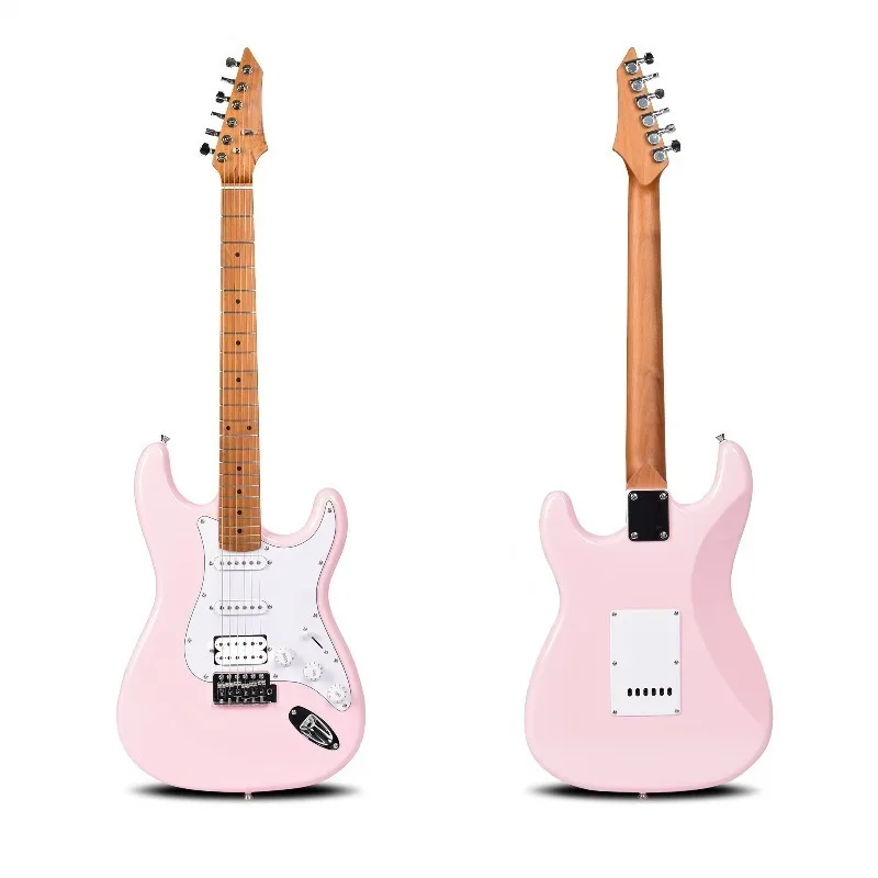 High Quality 22‑Fret Electric Guitar Sycamore Body Hard Tail Stainless Steel Frets Stringed Instrument