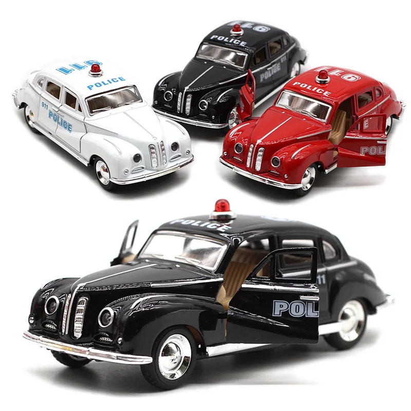 

1:32 Police car fire truck Classic sports car vintage car High Simulation Diecast Metal Alloy Model car Collection Kids Toy Gift