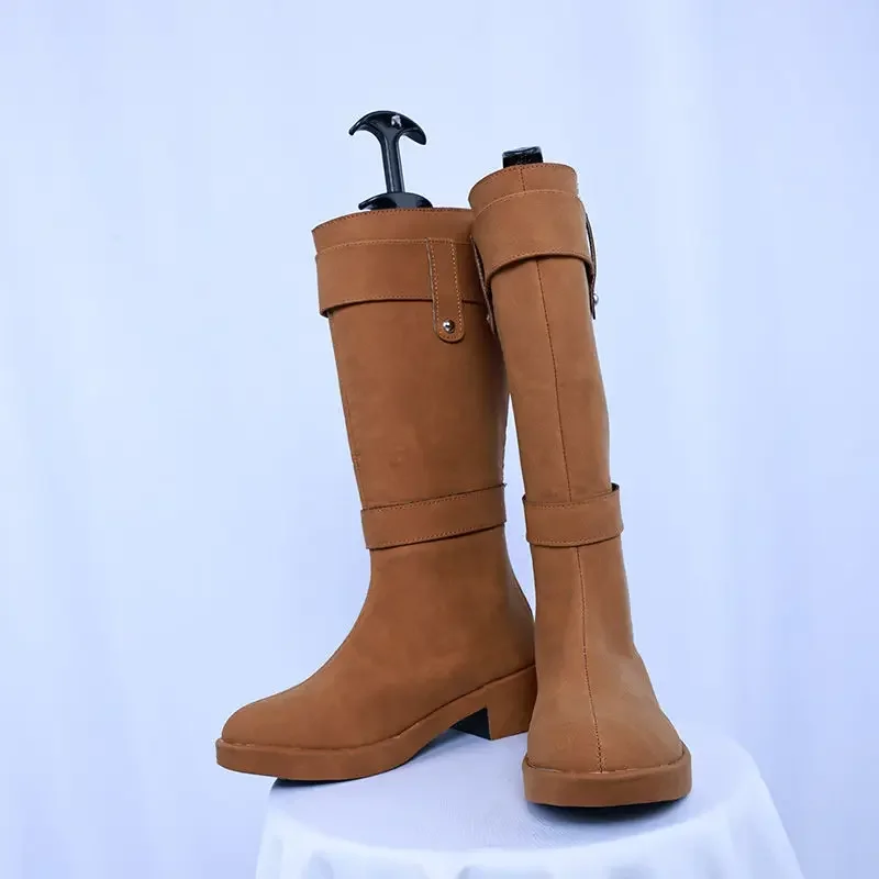 Frieren – bottes de Cosplay Anime Sousou No Frieren, chaussures de Cosplay, accessoires de Costumes d'halloween, sur mesure, taille 36-43