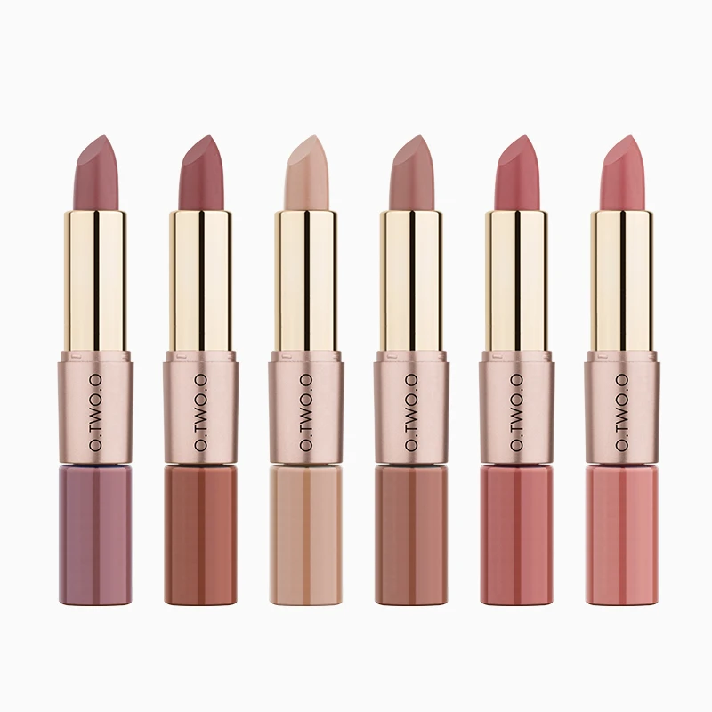 Waterproof Lipstick Rouge 12 Colors 2 In 1 Long-lasting Waterproof Waterproof Matte Lipstick 12 Colors Lipstick Beauty Popular