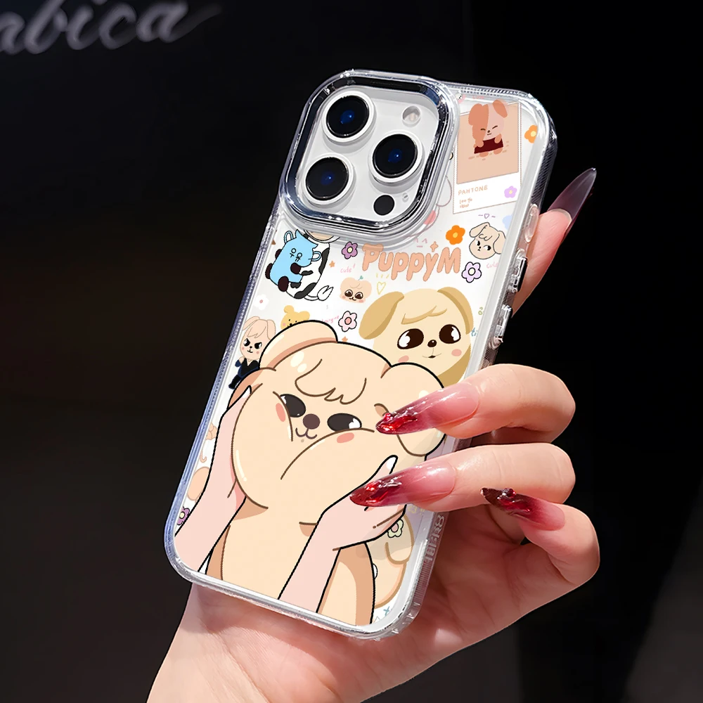 Cartoon K-Kids Strays Phone Case for Samsung Galaxy A57 A56 A55 A54 A53 A52 A36 A17 A16 A07 A06 4G 5G Luxury Transparent Cover view 6