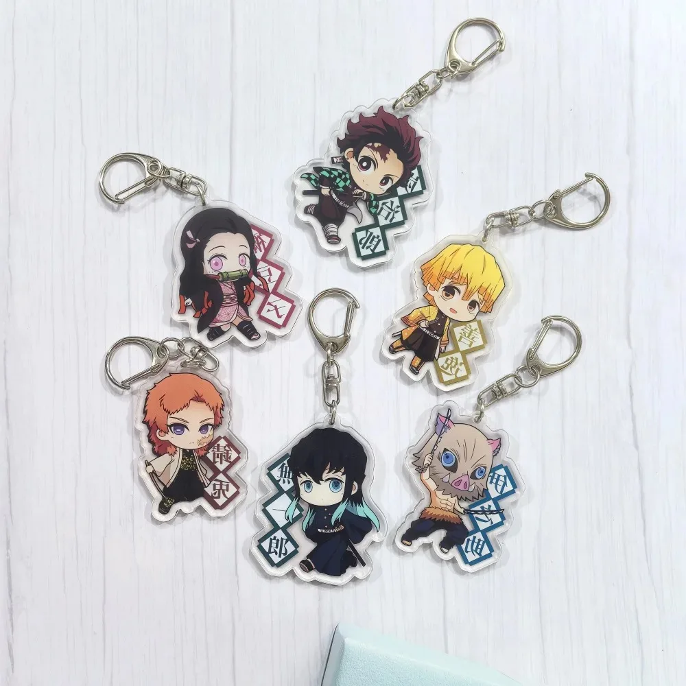 

Новые акриловые брелоки Demon Slayer: Камадо Танджиро, Агацума Зеницу, Ренгоку Кёджуро. Канцелярские сувениры, подарки для обмена.