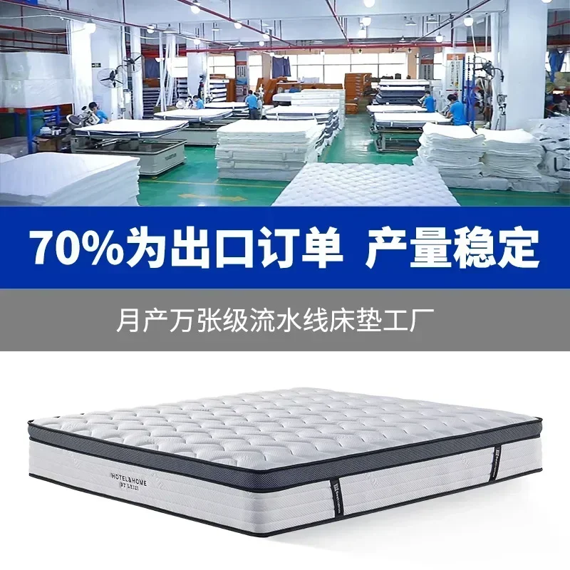 Cross-border Mattress Supplier, Independent Spring Memory Cotton Latex Compressed Roll Bag OEM Export Europe South East Asia