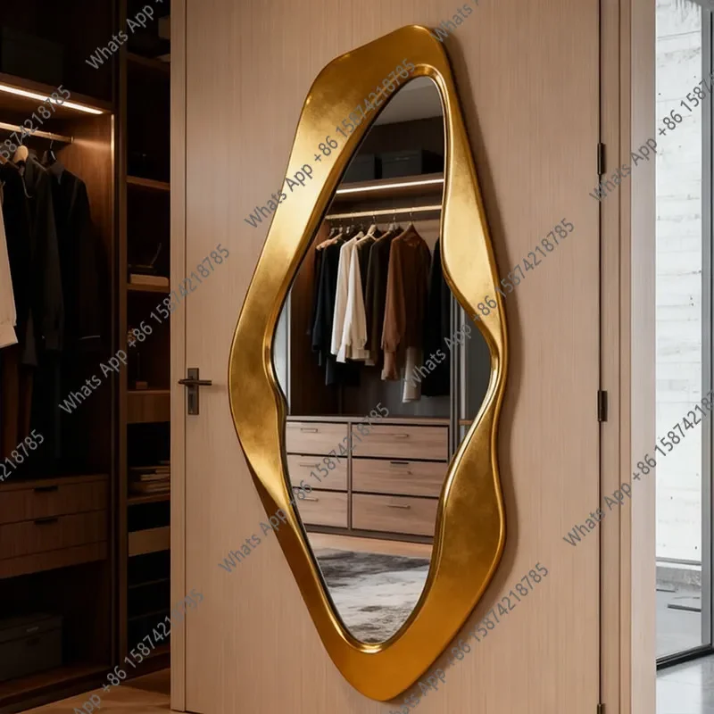 X French High-end Fitting Mirror Wall Hanging Creative Art Dressing Mirror Wall Hanging Household Irregular