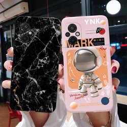 For Xiaomi Poco M5 Phone Case Black Marble Astronaut Silicone Soft Back Cover For Xiaomi Poco M5 4G Case PocoM5 M 5 Coque Funda