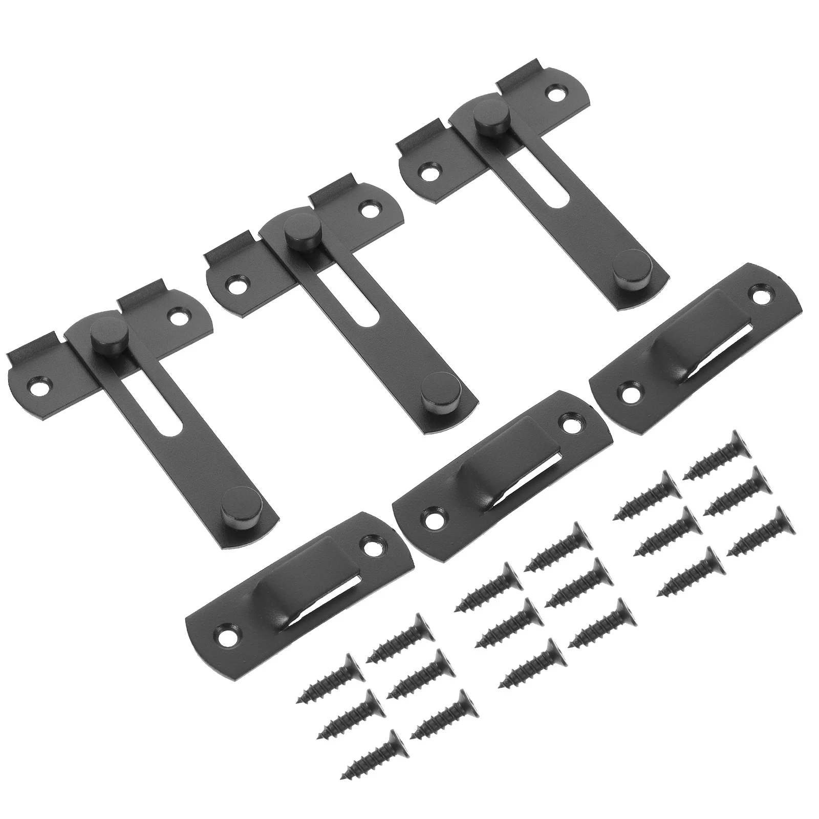 

3Sets Stainless Steel Flips Latch Door Lock Premium Material High Hardness Durability Door Lock Latch Gate Flips Locks