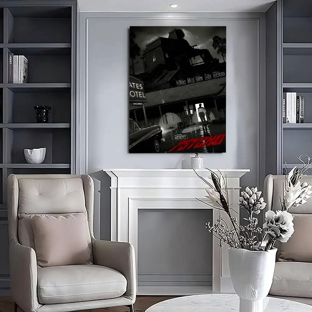 فيلم النفسي 1960 ذاتية اللصق الفن الفيلم لزجة الملصقات ورق أبيض ملصق DIY بها بنفسك غرفة بار مقهى الملصقات ملصقات جدار