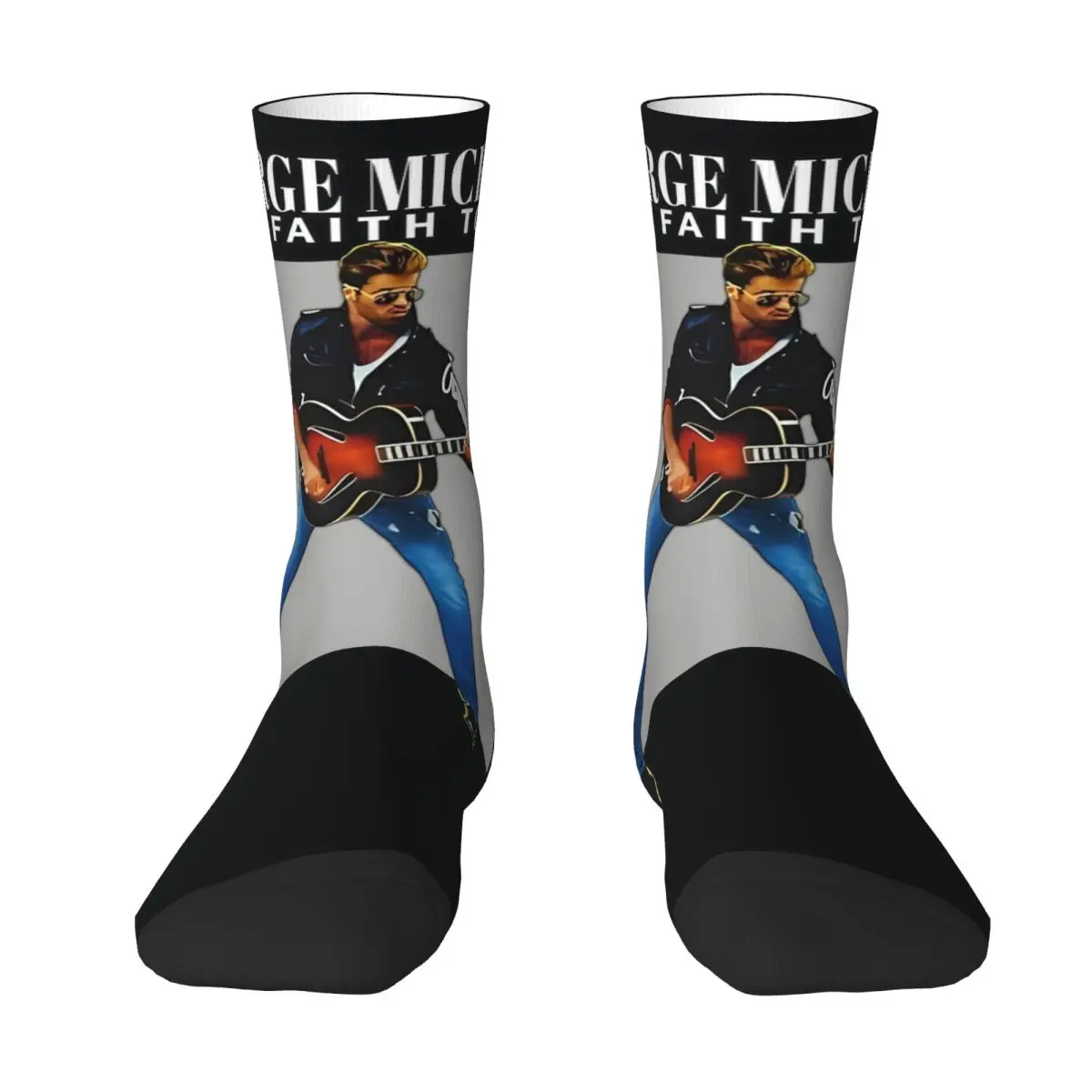 George Michaels Stockings Legend Music Singer Design Casual Socks Spring Anti Slip Socks Men Outdoor Warm Soft Socks