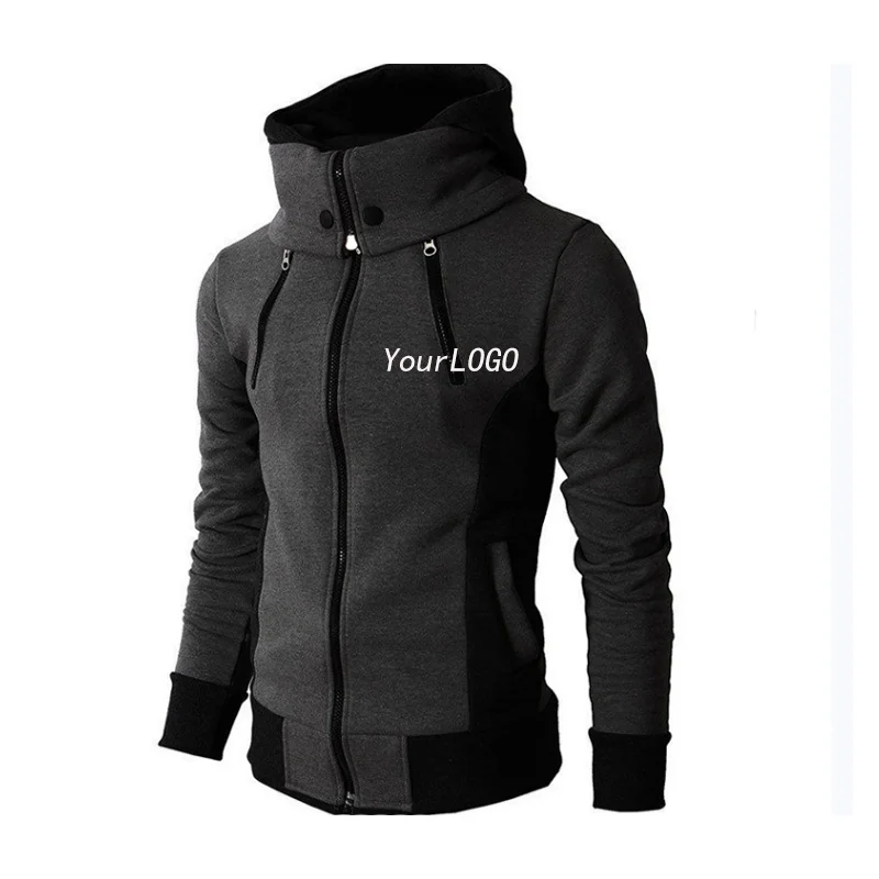 Fashion Slim Fit Baseball Men's Coat Personalized Casual Sports Male Jacket New Printed Stand Up Collar Cardigan Outwear Custom