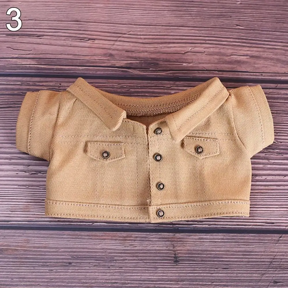 

Kids Gift for Idol Dolls PU Leather Jacket 20cm Doll Outfit Doll Shirt Plush Doll's Clothes Doll Pants Accessories