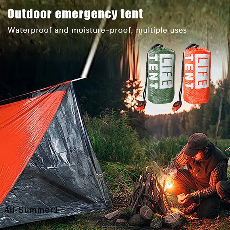 【E】tienda De emergencia para 2 personas, Casa De impermeable para acampar, pérgola De viaje, casa De campaña familiar, tiendas turísticas, abrigo De equipo fresco