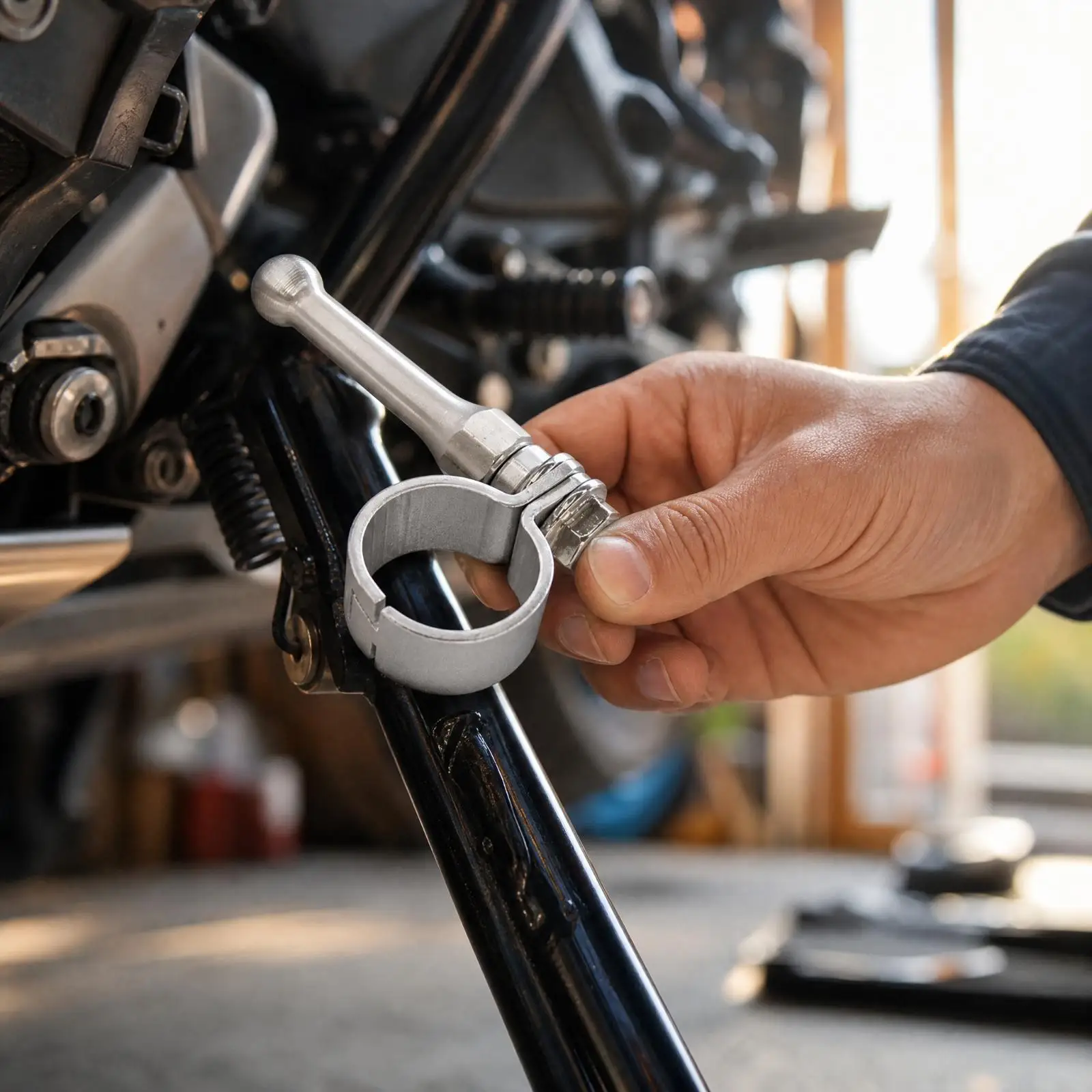 Motorcycle Side Stand Support Plate Sturdy Motorcycle Side-Stand Support Extension Lightweight Compact for Everyday Parking