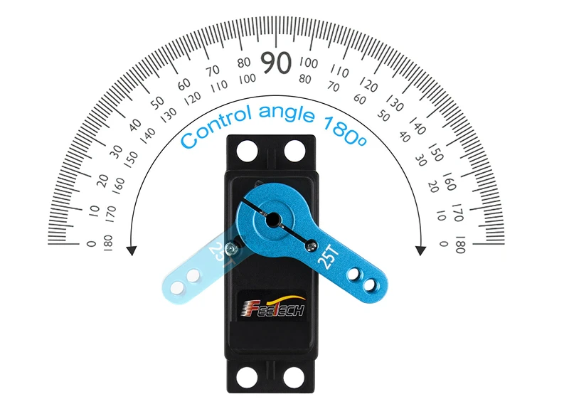FT7125M Digitale Servo met 25Kg Kern Motor 180 Graden Stalen Servo Arm voor Arduino Robot Servo Metaal Materiaal RC speelgoed
