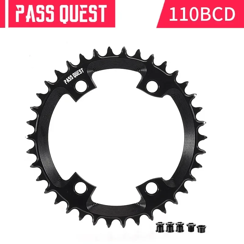 PASS QUEST-110BCD Round Narrow Wide Chainring Chainring Chainring Monoplate UT R8100 DA R9200 Crank Road Bike Folding Bike