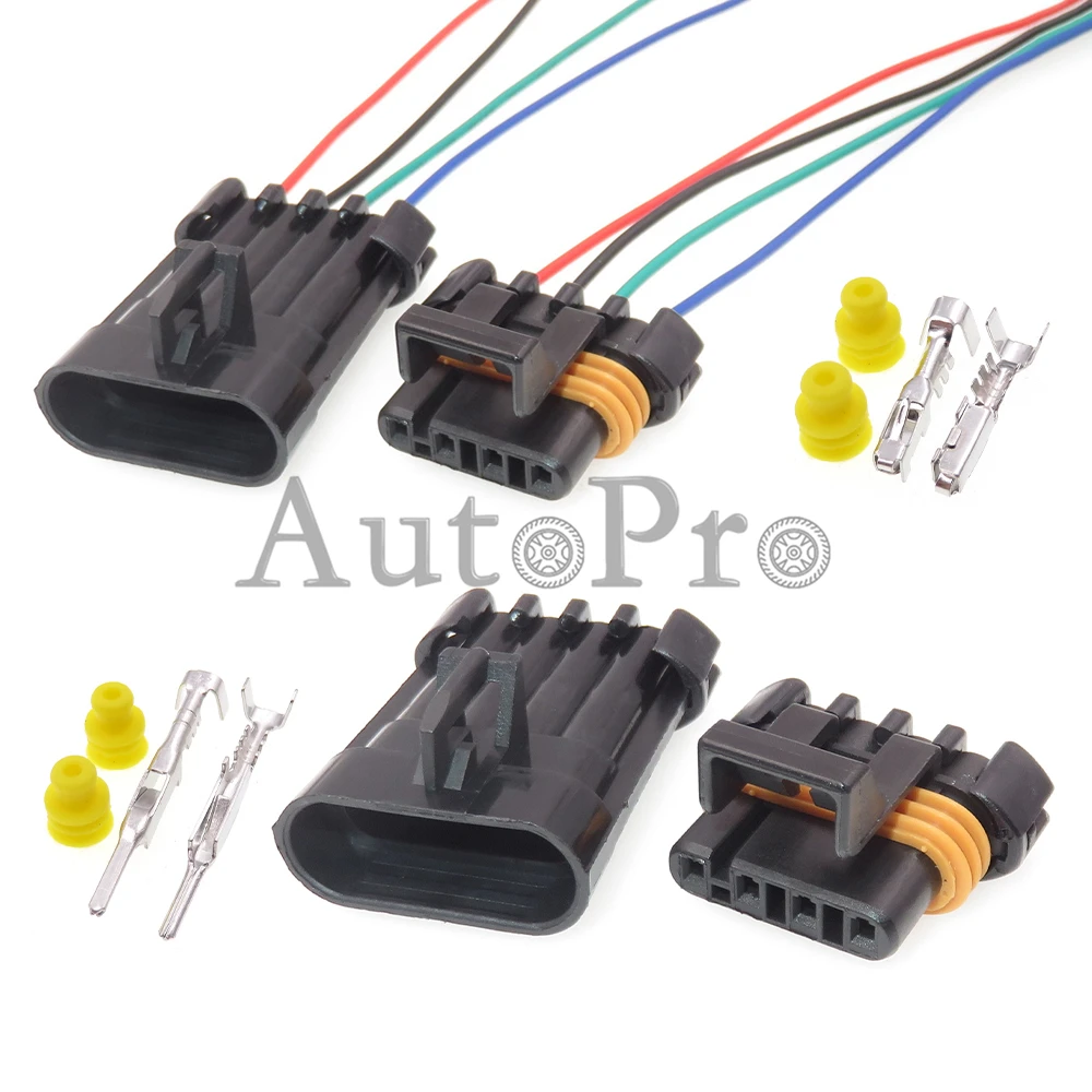 1 Set 4 Hole 12162144 12162102 Starter Auto Wire Socket Car Oxygen Sensor Plastic Housing Waterproof Connector