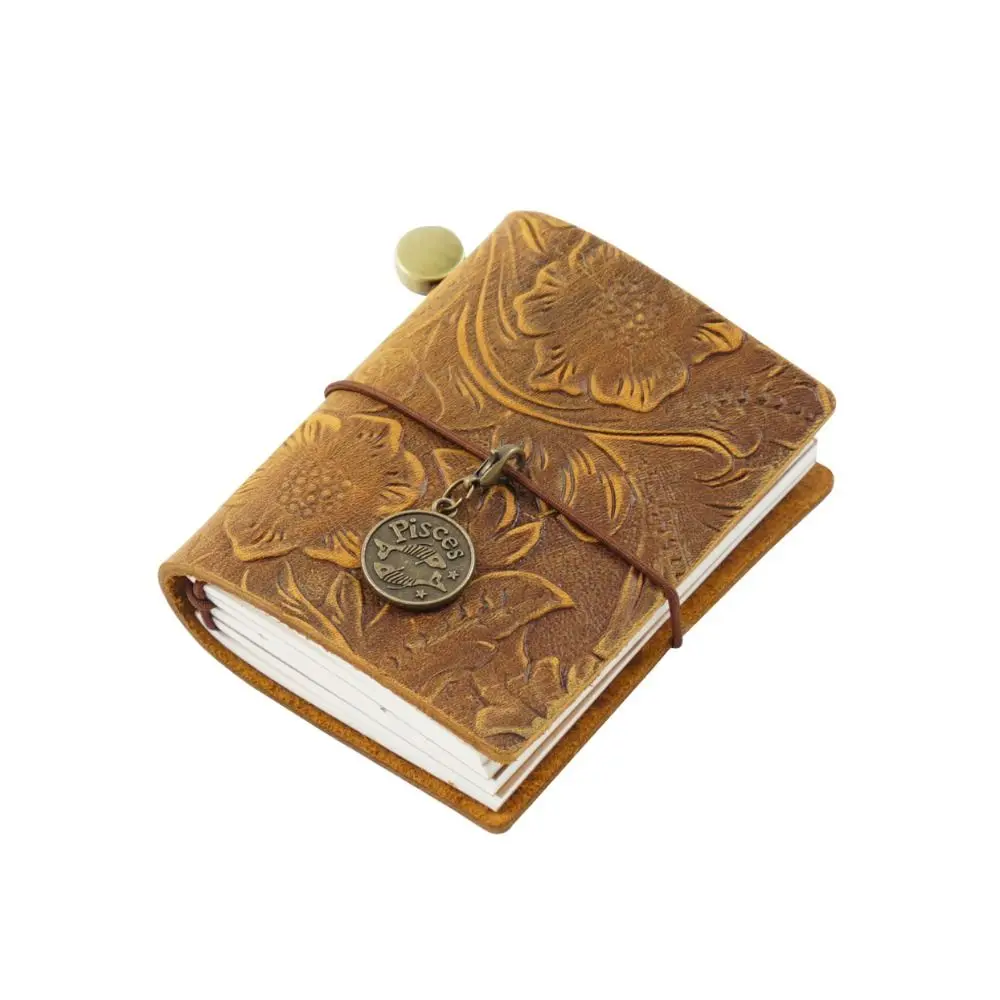 Creative Writing Cowhide Cover Sketchbook Handmade Sketching Traveler Notebook Leather DIY Diary Notebook Crafts