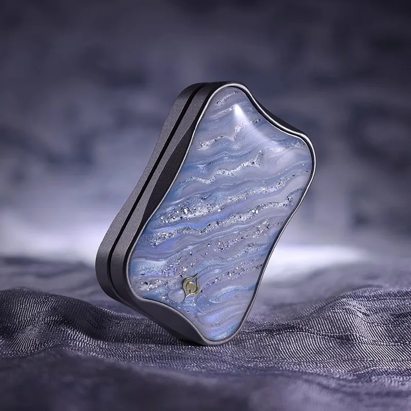 Paon Aura sable flottant Fidget curseur métal soulagement du Stress jouets soulager l'anxiété EDC Fidget Spinner poussant curseur jouets de bureau