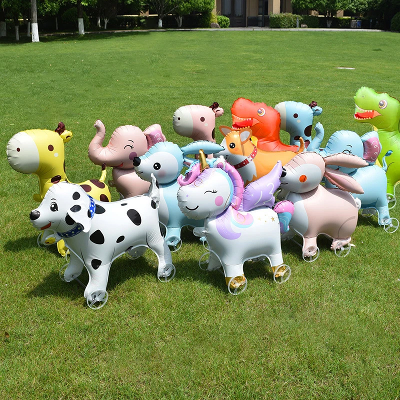 Balony foliowe 4D z ruchomym słoniem na dekoracje urodzinowe dla dzieci i baby shower