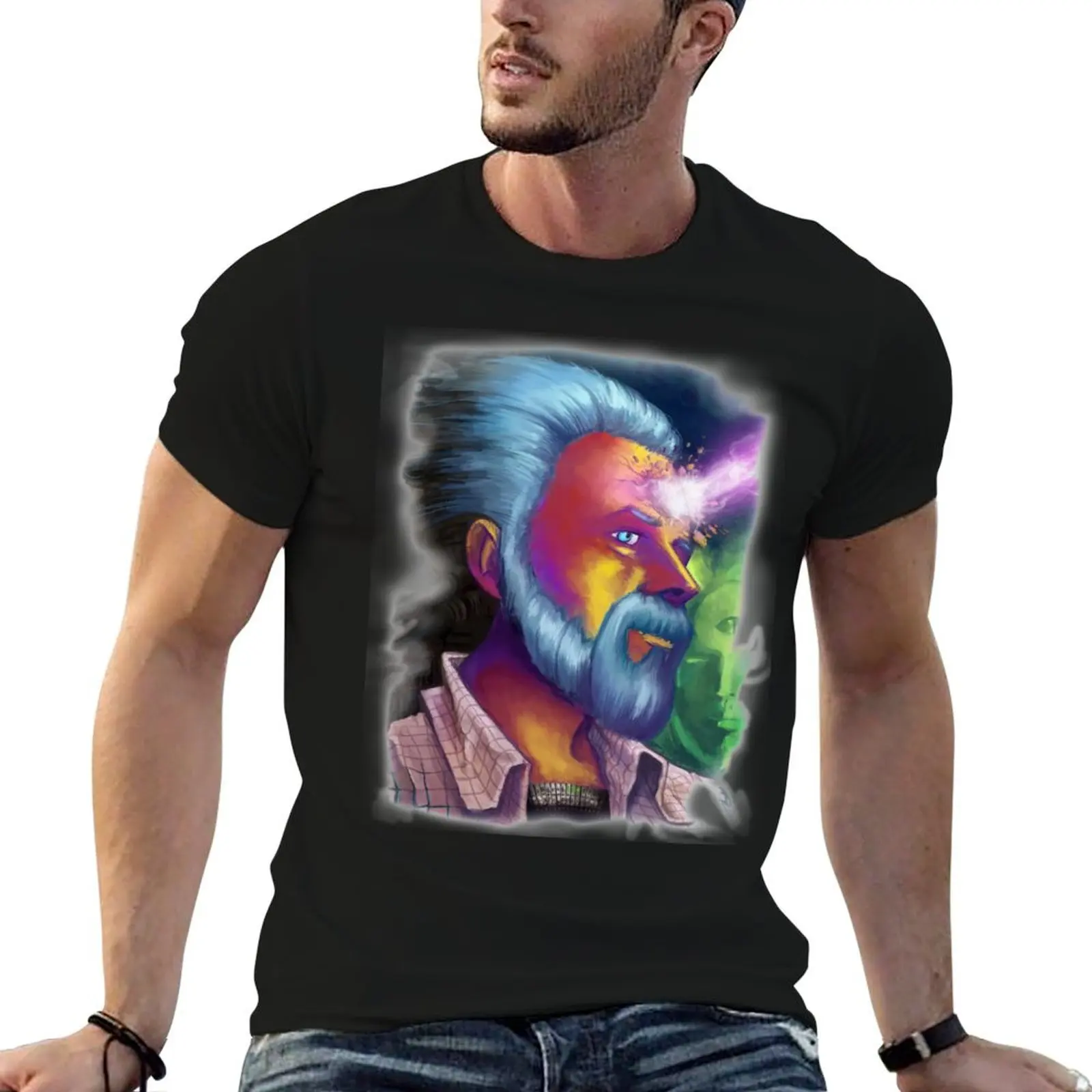 

Phillip K. Dick Portrait T-Shirt man t shirt designer cotton t shirts high quality man t shirt graphic T-shirt