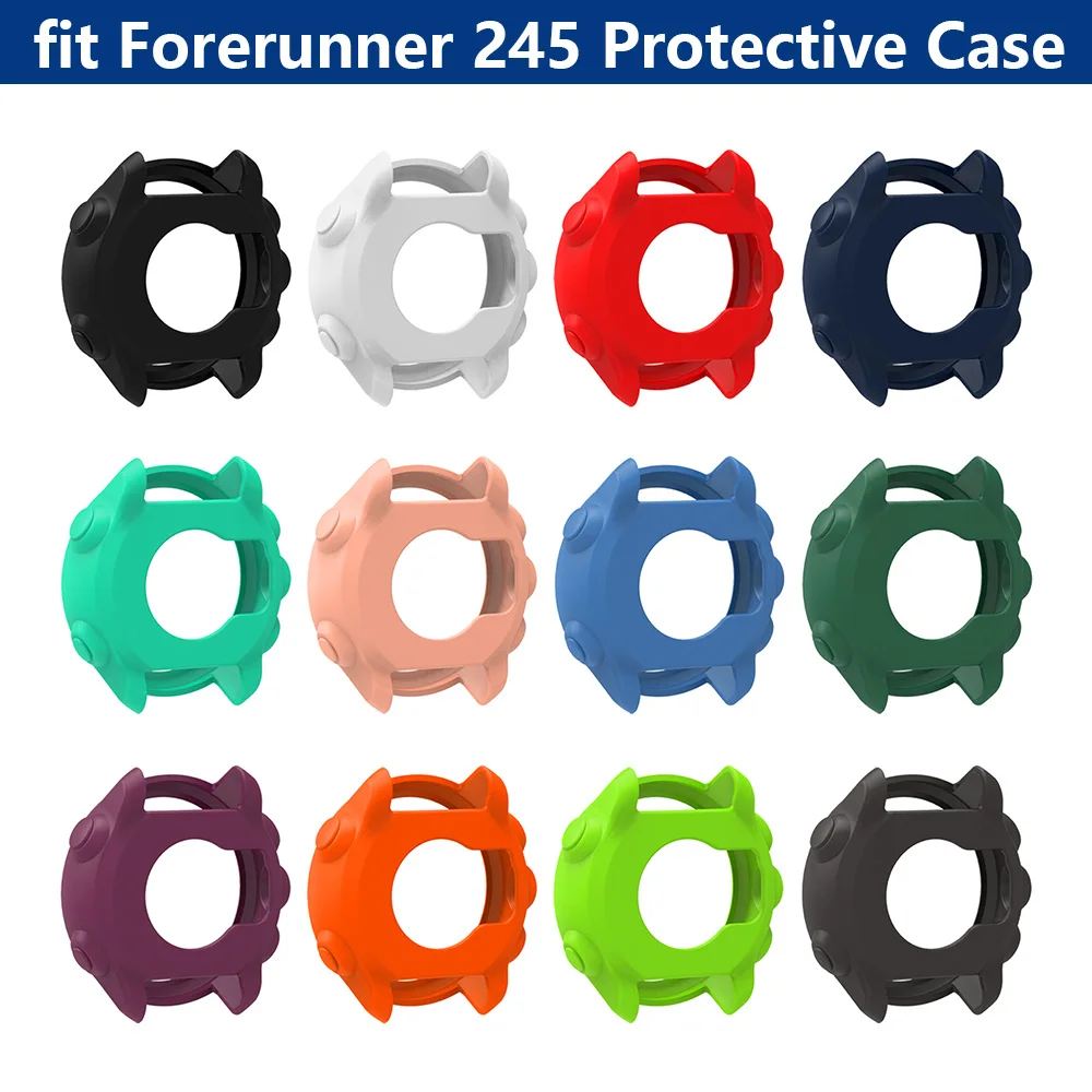

For Garmin Forerunner 245 Protective Case Soft Silicone Frame Protector fit Forerunner 245 Music